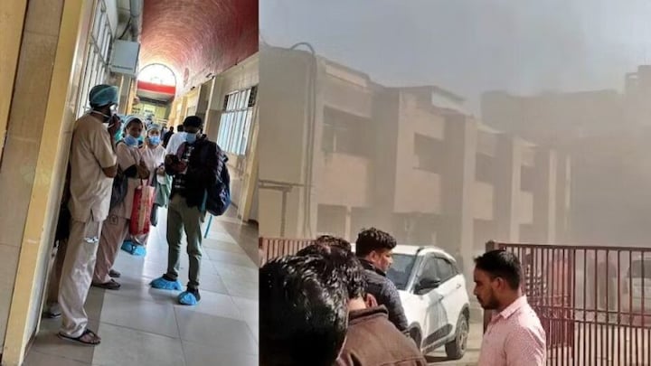 लखनऊ PGI के ऑपरेशन थियेटर में लगी भीषण आग, एक महिला व बच्चे की दर्दनाक मौत UP Tak