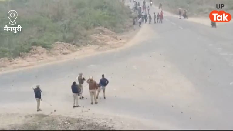 मैनपुरी: नए मोटर व्हीकल एक्ट के खिलाफ ट्रक ड्राइवरों और पुलिस में भिड़ंत, हुई पत्थरबाजी UP Tak