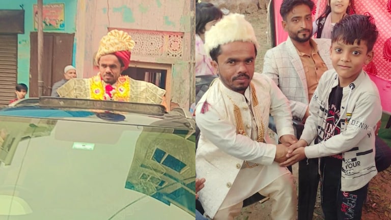 3 फीट 7 इंच के अरशद को मिली 4 फीट की दुल्हन, कार Roof पर निकली बारात तो हो गया ट्रैफिक जाम Bulandshahr