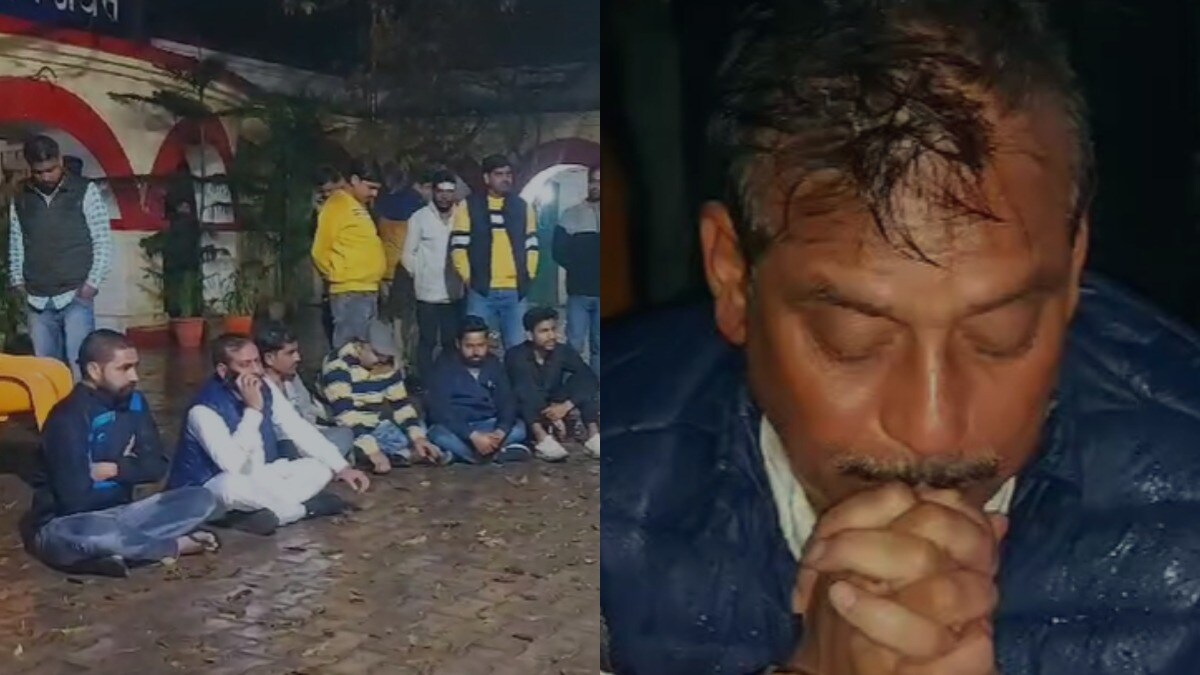 लखीमपुर खीरी के BJP विधायक ने भीगते हुए कोतवाली में दिया धरना, ठंड से लगे कांपने, वजह जानिए Lakhimpur News