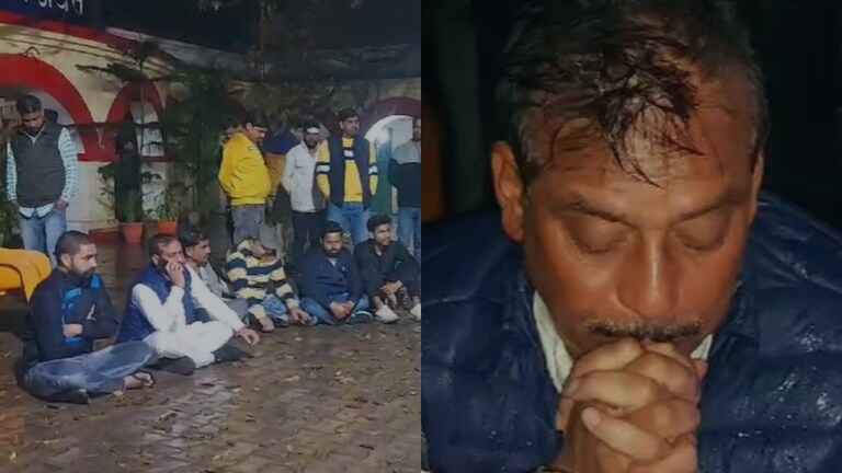 लखीमपुर खीरी के BJP विधायक ने भीगते हुए कोतवाली में दिया धरना, ठंड से लगे कांपने, वजह जानिए Lakhimpur News
