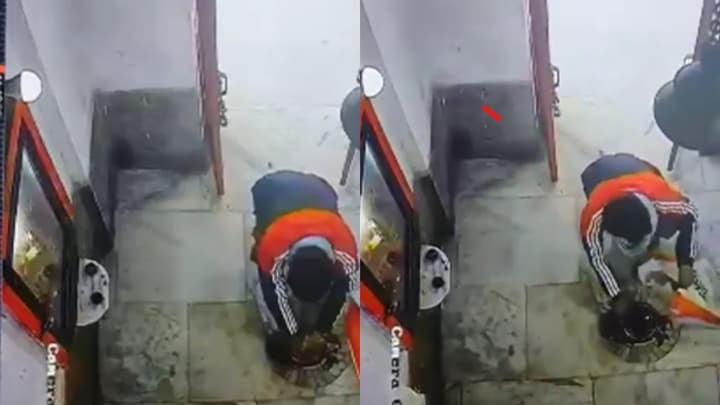 मंदिर में घुसा, हाथ जोड़े फिर शिवलिंग से नाग देवता को चुराकर ले गया चोर, सामने आया वीडियो UP Tak