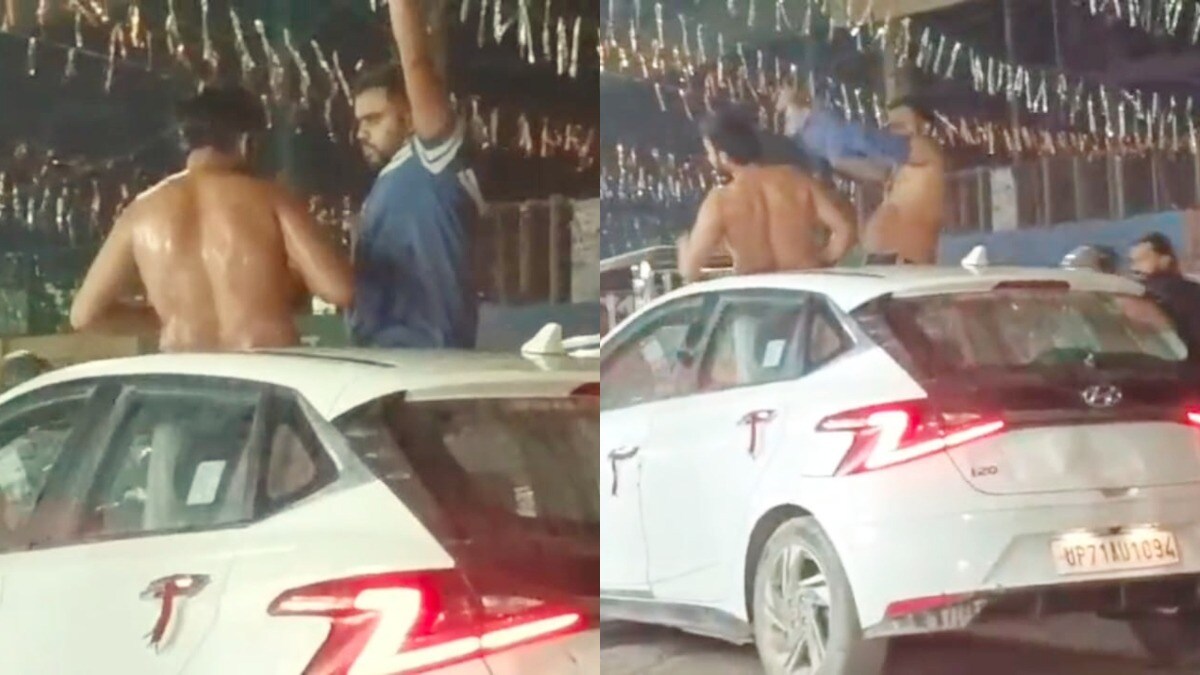 सड़क पर अर्धनग्न हो एक-दूसरे को नहला रहे थे शराब से, प्रयागराज पुलिस ने सारा नशा उतार दिया Prayagraj