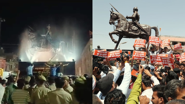 अखिलेश-डिंपल के रोड शो के बाद महाराणा प्रताप की मूर्ति के साथ बदसलूकी? अबतक क्या पता चला Mainpuri, Akhilesh Yadav, Dimple Yadav, Mainpuri Lok Sabha Seat, Akhilesh Yadav News, Dimple Yadav News, UP News, Lok Sabha Chunav