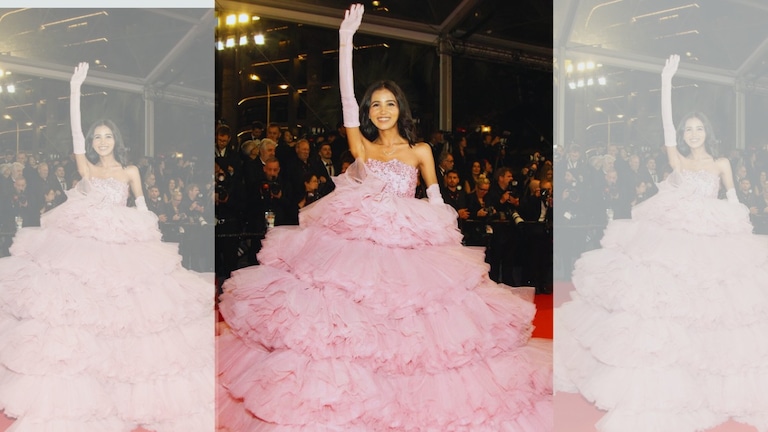 Who is Nancy Tyagi?: 1000 मीटर कपड़े का 20Kg वजनी गाउन पहन कान्स रेड कार्पेट पर बागपत की नैंसी त्यागी ने मचाया बवाल UP Tak