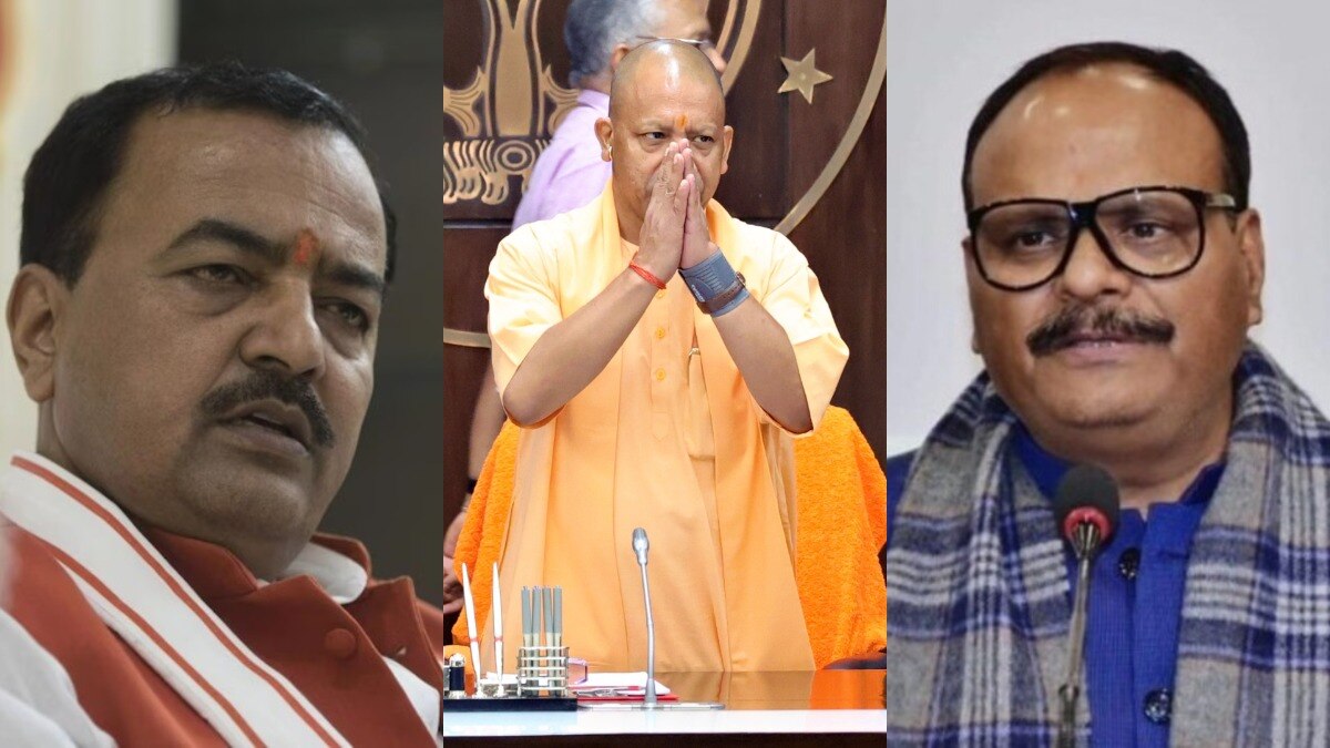 CM Yogi Adityanath, Brajesh Pathak, Keshav Prasad Maurya