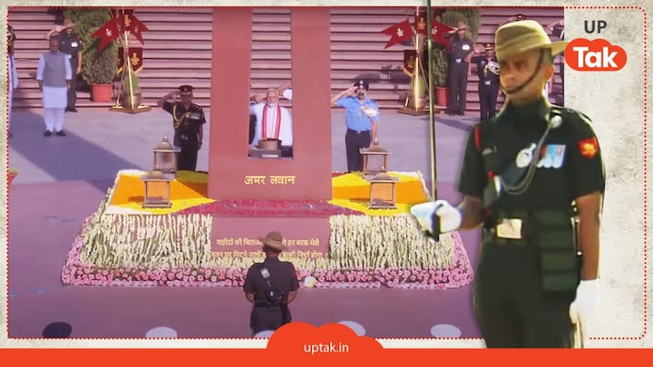 शपथ ग्रहण से पहले वॉर मेमोरियल पहुंचे PM मोदी, संभल के मेजर उत्कर्ष सिंह ने यूं दी सलामी UP Tak