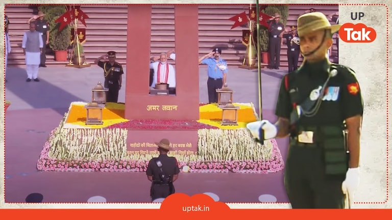 शपथ ग्रहण से पहले वॉर मेमोरियल पहुंचे PM मोदी, संभल के मेजर उत्कर्ष सिंह ने यूं दी सलामी UP Tak