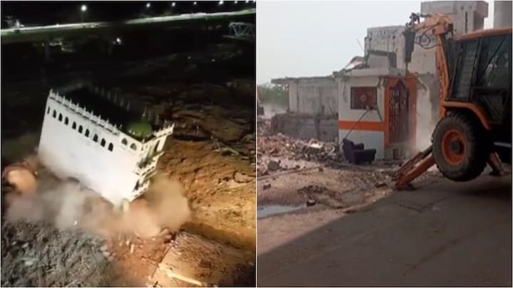 लखनऊ में बुल्डोजर से मस्जिद गिराने का वीडियो वायरल, मंदिर भी टूटा, अब इस जमीन पर क्या होगा? Akbarnagar Kukrail