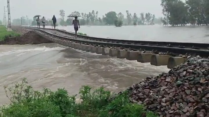 पीलीभीत में शारदा नदी ऊफान पर! बारिश की वजह से रेलवे की पुलिया टूटी, जीवन अस्त-व्यस्त Pilibhit News