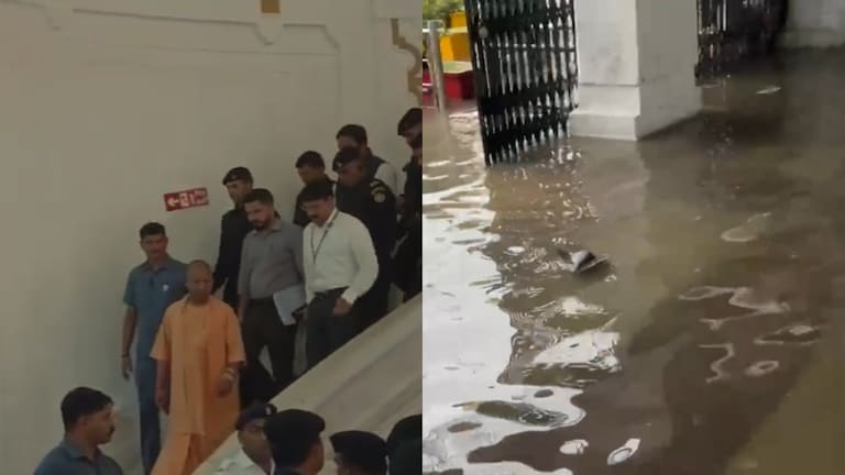 Lucknow Water logging: लखनऊ विधानसभा में घुस गया बारिश का पानी, CM योगी को दूसरे गेट से निकाला, हैरान करने वाला सीन Lucknow