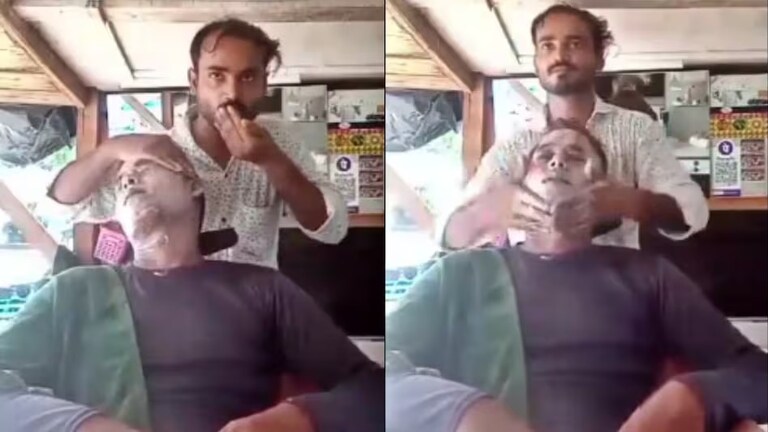 कन्नौज में सैलून वाले की घिनौनी हरकत, थूक से किया मसाज और मोबाइल पर बनाता रहा वीडियो kannauj