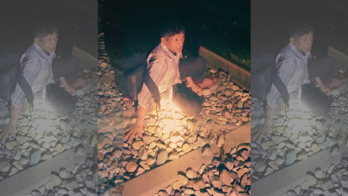 बिजनौर में नशा कर रेलवे ट्रैक पर घंटों पड़ा रहा अमर बहादुर, ऊपर से गुजरी ट्रेन पर कुछ नहीं हुआ! UP Tak