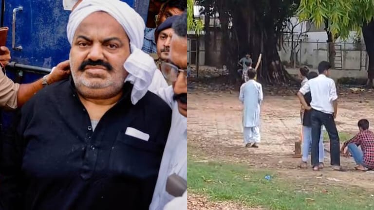 जिस जगह से कभी का चलता था अतीक का राज अब वहां लग रहे चौके-छक्के, माफिया का घर बना क्रिकेट का मैदान Atiq Ahmed house has become a playground