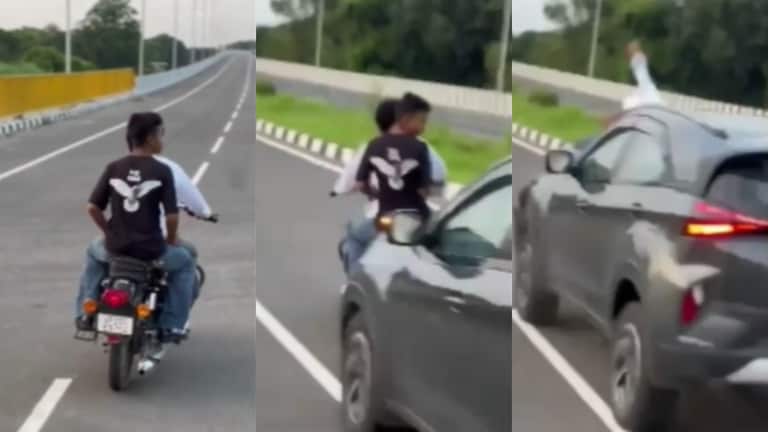 बिजनौर : हाईवे पर बुलेट से Reel बना रहे थे दो दोस्त, पीछे से तेज रफ्तार कार ने मार दी टक्कर, वीडियो आया सामने Bijnor News