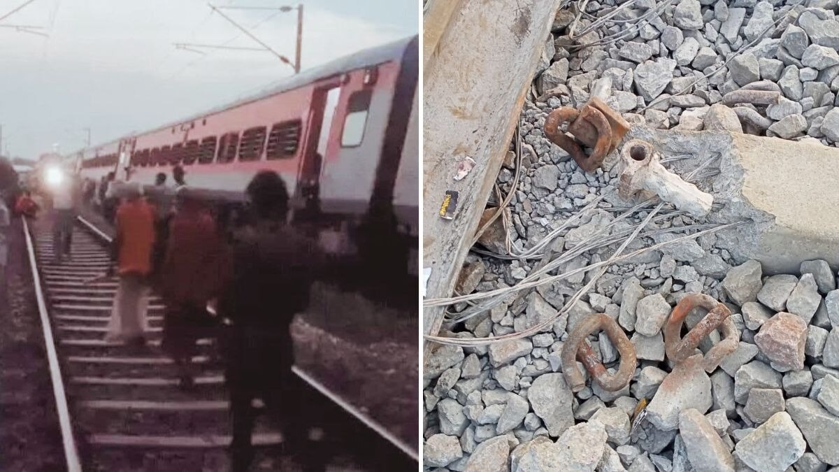 Train derailed in Kanpur