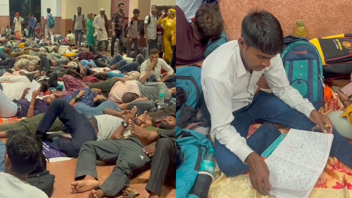 बस-रेलवे स्टेशन…जहां मिली जगह वहीं गुजारी रात, सिपाही परीक्षा देने आए छात्रों ने मार्मिक बात कही up police bharti exam
