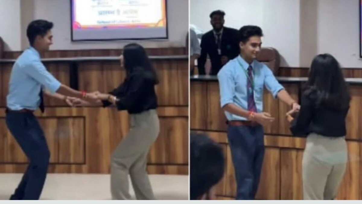 जूनियर लड़की संग डांस कर रहा था सीनियर लड़का, अचानक बजा दिया रक्षाबंधन वाला गाना फिर ये हुआ UP Tak