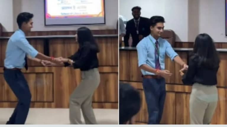 जूनियर लड़की संग डांस कर रहा था सीनियर लड़का, अचानक बजा दिया रक्षाबंधन वाला गाना फिर ये हुआ UP Tak