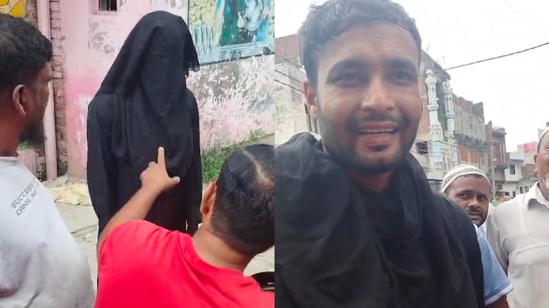 मुरादाबाद में बुर्का पहन प्रेमिका से मिलने आए युवक के साथ हो गया ये गजब कांड, लोगों ने कूट दिया Moradabad