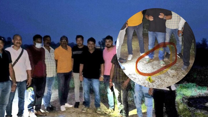 मंगेश यादव के एनकाउंटर स्पॉट पर स्लीपर पहने दिखे DK शाही, उठे सवाल- क्या चप्पल में ही दौड़ाया? STF Officer DK Shahi in Slippers