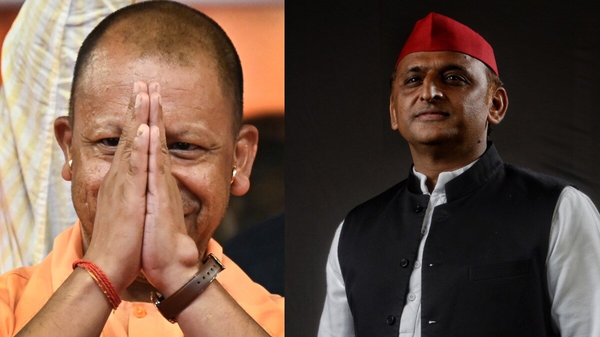 तस्वीर में सीएम योगी और अखिलेश यादव.