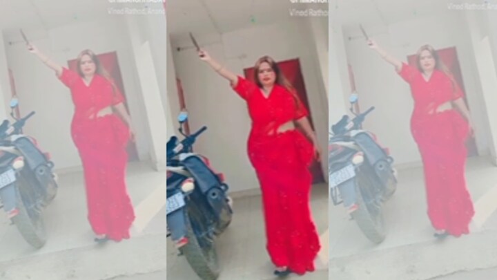 लखनऊ की पुलिस चौकी के अंदर चाकू लहराते हुए रील बना रही थी हिमांशी यादव, फिर ये हुआ UP Tak