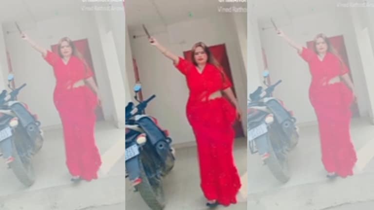 लखनऊ की पुलिस चौकी के अंदर चाकू लहराते हुए रील बना रही थी हिमांशी यादव, फिर ये हुआ UP Tak