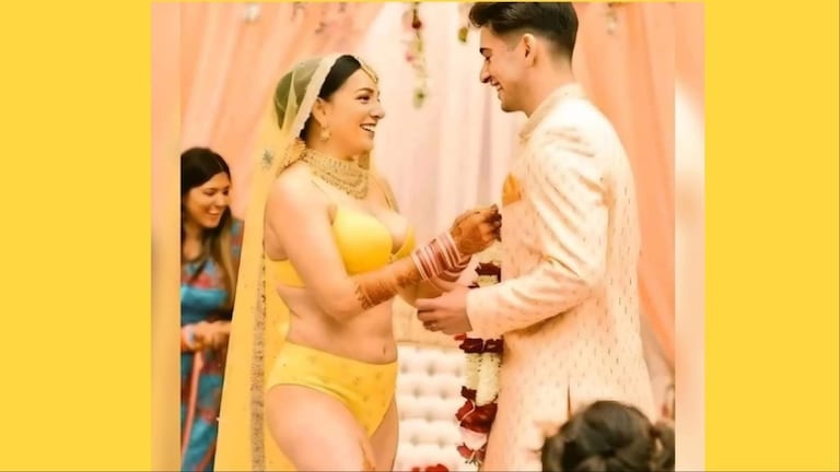 लखनऊ में दुल्हन ने अपनी शादी में पहनी बनारसी बिकनी? जानें वायरल दावे की असली सच्चाई UP Tak
