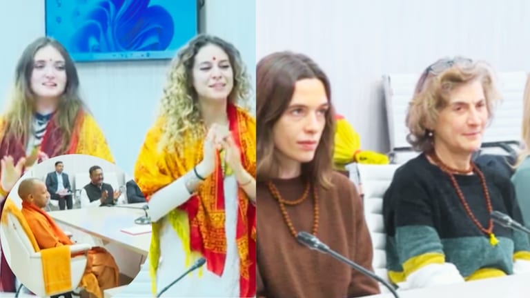 महाकुंभ से लौटी इटली की महिलाएं सीएम योगी के सामने हाथ जोड़ ये क्या करने लगीं? हैरान कर देने वाली वीडियो Mahakumbh, Mahakumbh 2025, Yogi Adityanath, CM Yogi Adityanath, Kumbh, Mahakumbh Viral News, Mahakumbh Viral Video, Viral Video