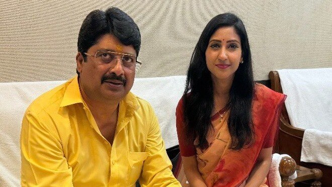 Aditi Singh with Raja Bhaiya