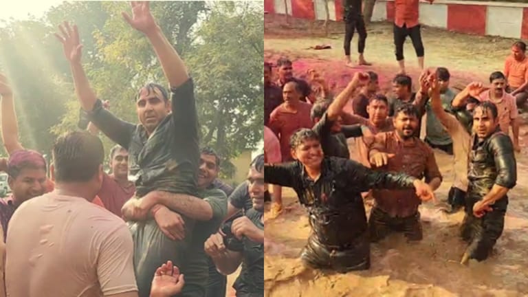 तालाब में डांस, खूब मस्ती…संभल के CO अनुज चौधरी का पोस्ट होली Video खूब वायरल Sambhal CO Anuj Chaudhary, CO Anuj Chaudhary, Anuj Chaudhary, Sambhal, Sambhal Police, UP News, संभल, सीओ अनुज चौधरी, यूपी न्यूज