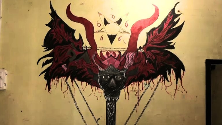 मुस्कान ने जिस नशेड़ी साहिल के लिए पति सौरभ को मारा उसके कमरे में मिली 'शैतान की पेंटिंग'! इस उल्टे पेंटाग्राम का मतलब क्या? Meerut Saurabh Hatyakand Update