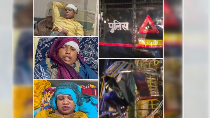 मुरादाबाद में पुलिस वैन ने ई-रिक्शा को मारी जोरदार टक्कर , घायलों ने सुनाई आपबीती UP Tak