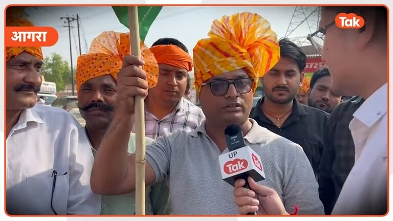 'अखिलेश यादव और उनका पूरा खानदान...', राजा भैया का नाम लेकर वॉर्निंग दे दी, Video वायरल Uproar of Karni Sena and Rajput community over Rana Sanga case in Agra