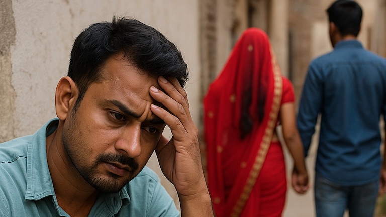 हापुड़ में 3 बच्चों का मां लक्ष्मी पति के चचेरे भाई संग हुई फरार, साथ में घर से ले गई ये कीमती सामान Representative Image