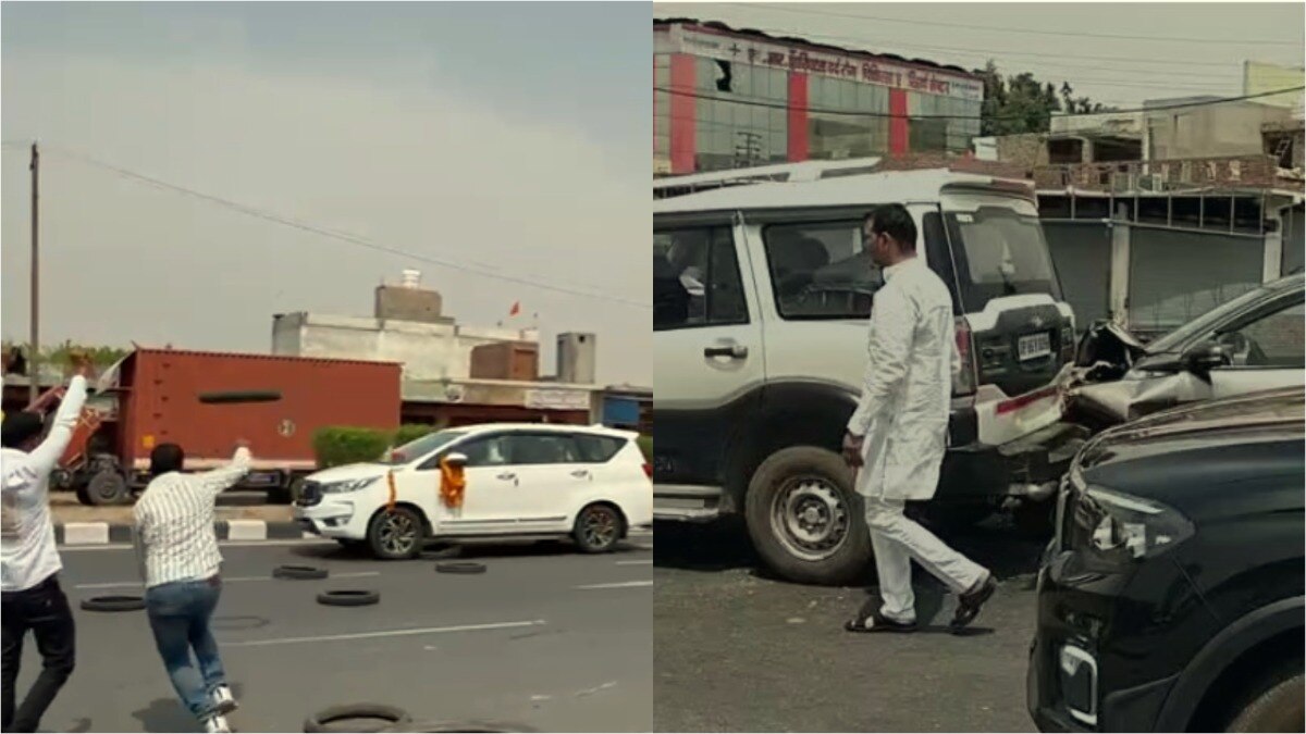 Ramjilal Suman, Ramji Lal Suman news, Ramji Lal Suman attack, Attack On Ramji Lal Suman Convey, Karni Sena, Attack On Ramji Lal Suman Convey news, रामजीलाल सुमन, सपा सांसद रामजीलाल सुमन, सपा रामजीलाल सुमन, यूपी न्यूज, सपा, राणा सांगा, करणी सेना