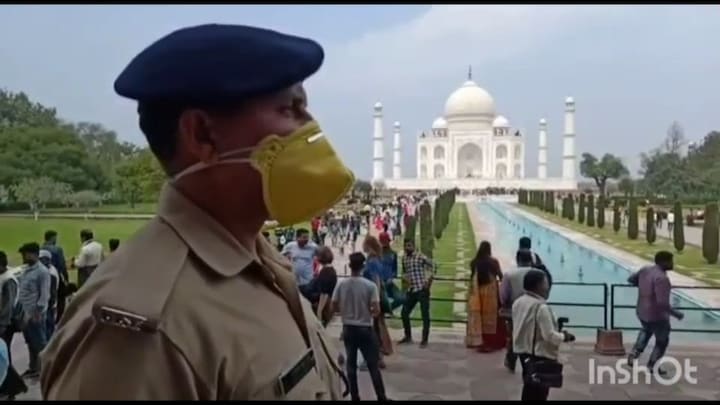 9 चेंकिंग बैरियर, 6 वॉच टॉवर और 8 बुलेट प्रूफ मोर्चे... ताजमहल के यलो जोन में हाई अलर्ट Agra News