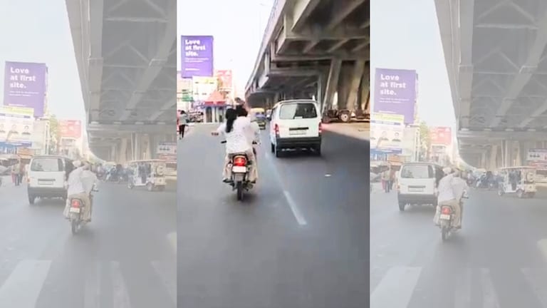 लखनऊ का शॉकिंग वीडियो! चलती बाइक पर लड़की ने लड़के को 20 सेकेंड में चप्पल से 14 बार पीटा Lucknow Viral News