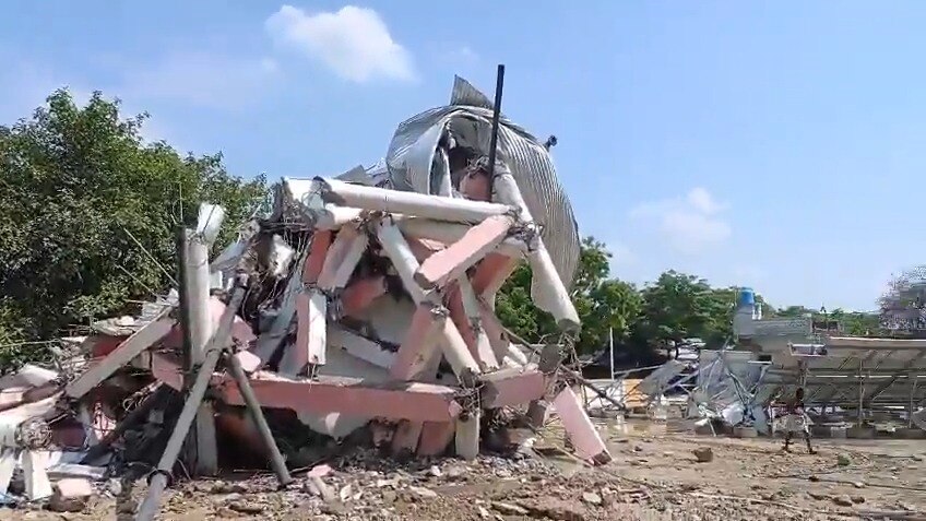 Sitapur Water Tank Collapsed