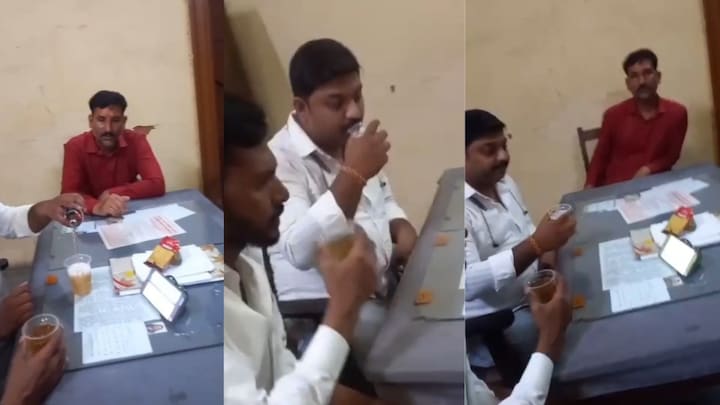 वाराणसी में 3 सफाई सुपरवाइजरों ने ऑफिस में पी शराब! वीडियो वायरल हुआ तो बोले- थकान मिटाने के लिए कोल्ड ड्रिंक ली Varanasi Nagar Nigam Viral Video