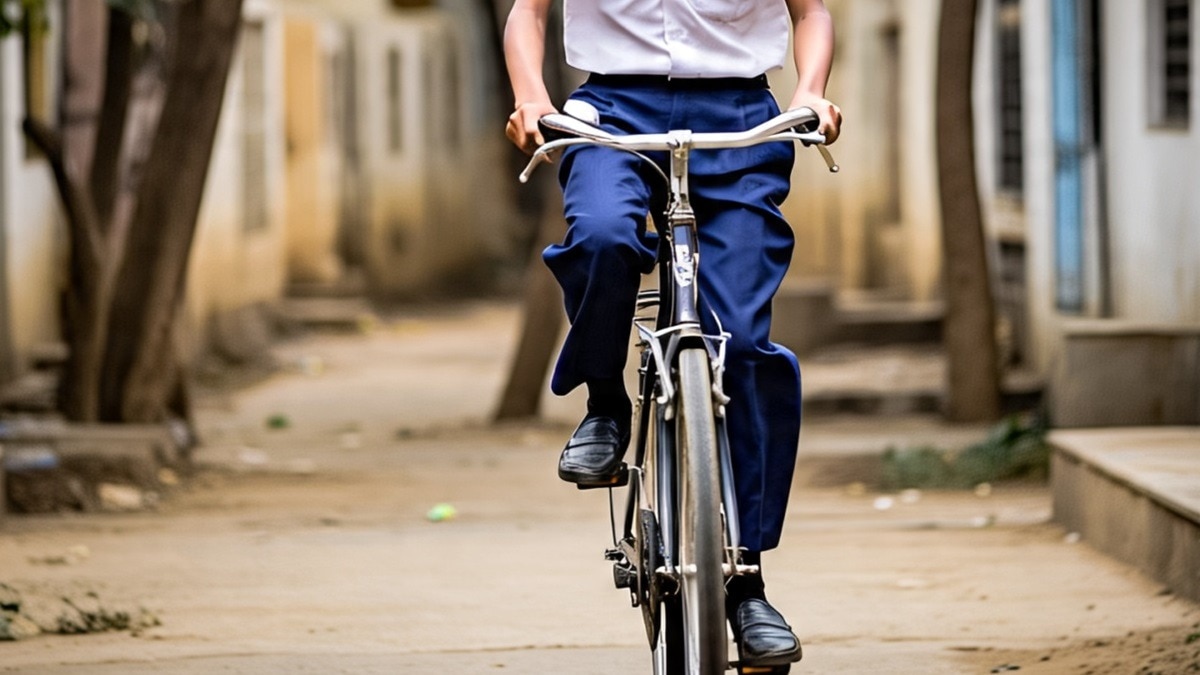ai image of boy cycling