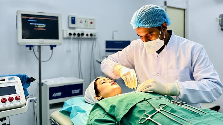 लखनऊ के डॉ विवेक गुप्ता ने की उज्बेकिस्तानी महिला होलिडा और निलोफर की प्लास्टिक सर्जरी, गजब फ्रॉड का मामला है ये Representative Image (Photo AI)