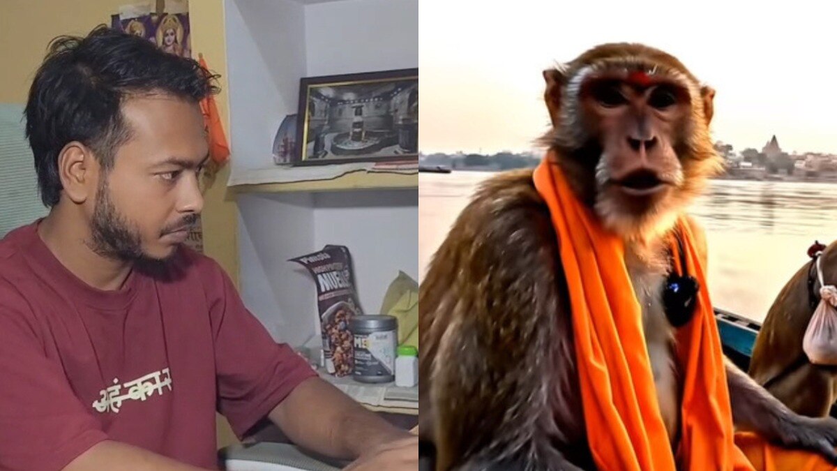 मोंकेश और डोगेश के वायरल वीडियो बनाने वाले आकाश तो हरदोई के निकले, जानिए इनकी कहानी Monkey viral video
