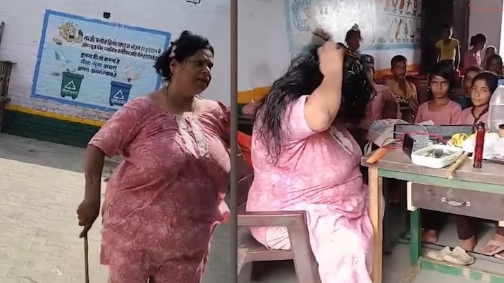 क्लास में वीडियो चला चंपी करने वाली बुलंदशहर की ये मैडम वायरल हो गईं! इनका खतरनाक रूप तो बाद में देखने को मिला Bulandshahr Viral News:
