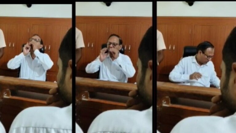 गोंडा में नायब तहसीलदार अहमद हसन का गुटखा खाते वीडियो हो गया वायरल फिर ये हुआ इनके साथ Gonda Naib Tehsildar viral video