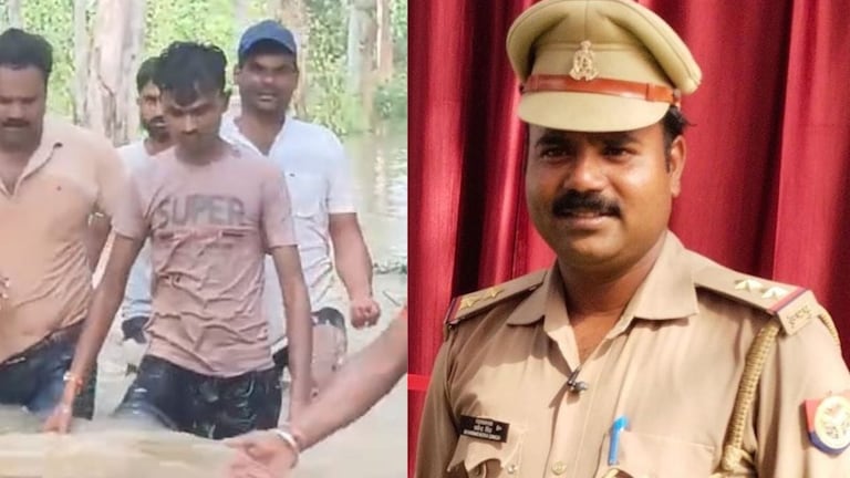 मुरादाबाद का सतपाल तेज बहाव में बह गया, 22 घंटे बाद SI धर्मेंद्र ने उसे कैसे बचा लिया? UPTak