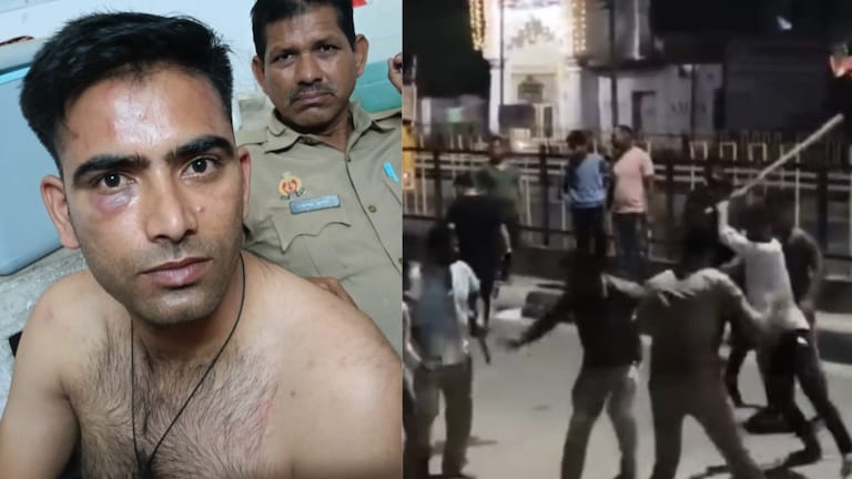 आगरा में शराबियों ने सिपाही अमित को खूब मारा, पकौड़े वाले के दुकान से वायरल हुआ ये वीडियो Agra News