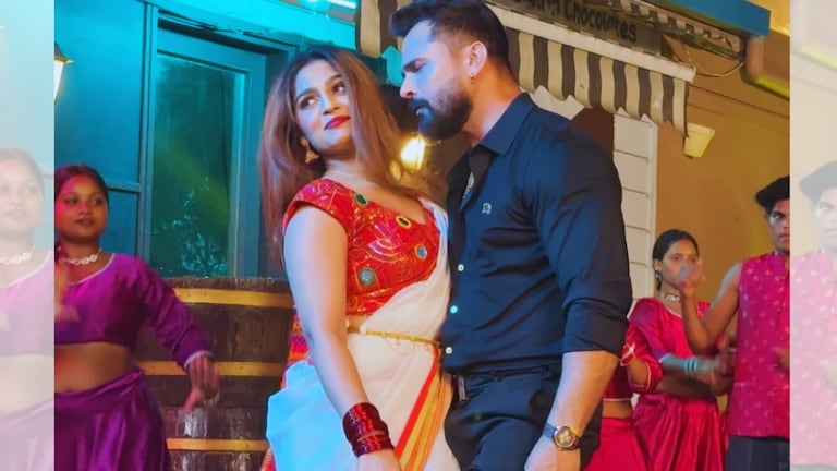 'हैंडसम हीरो' में खेसारी लाल यादव के साथ नजर आ रहीं अमीषा कौन हैं? इनके डांस मूव्स देख दीवाने होने लगे लोग Khesari and Amisha