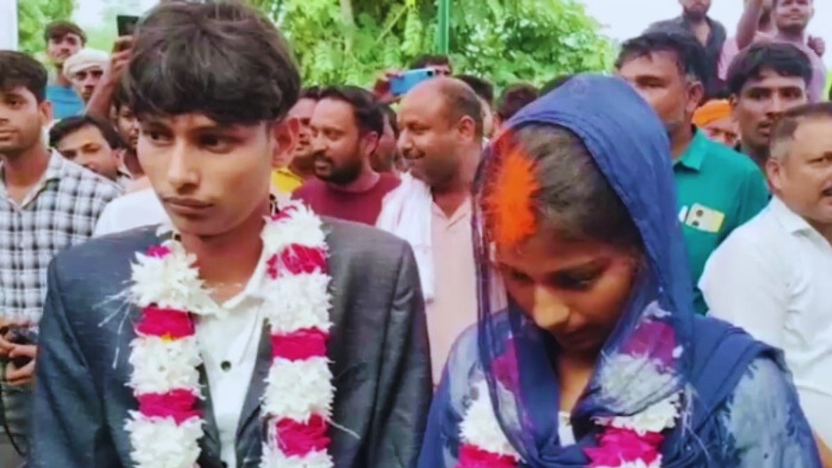 गोंडा में निशा को बाइक पर बिठाकर घूम रहा था सोनू, रास्ते में ही हो गई दोनों की शादी